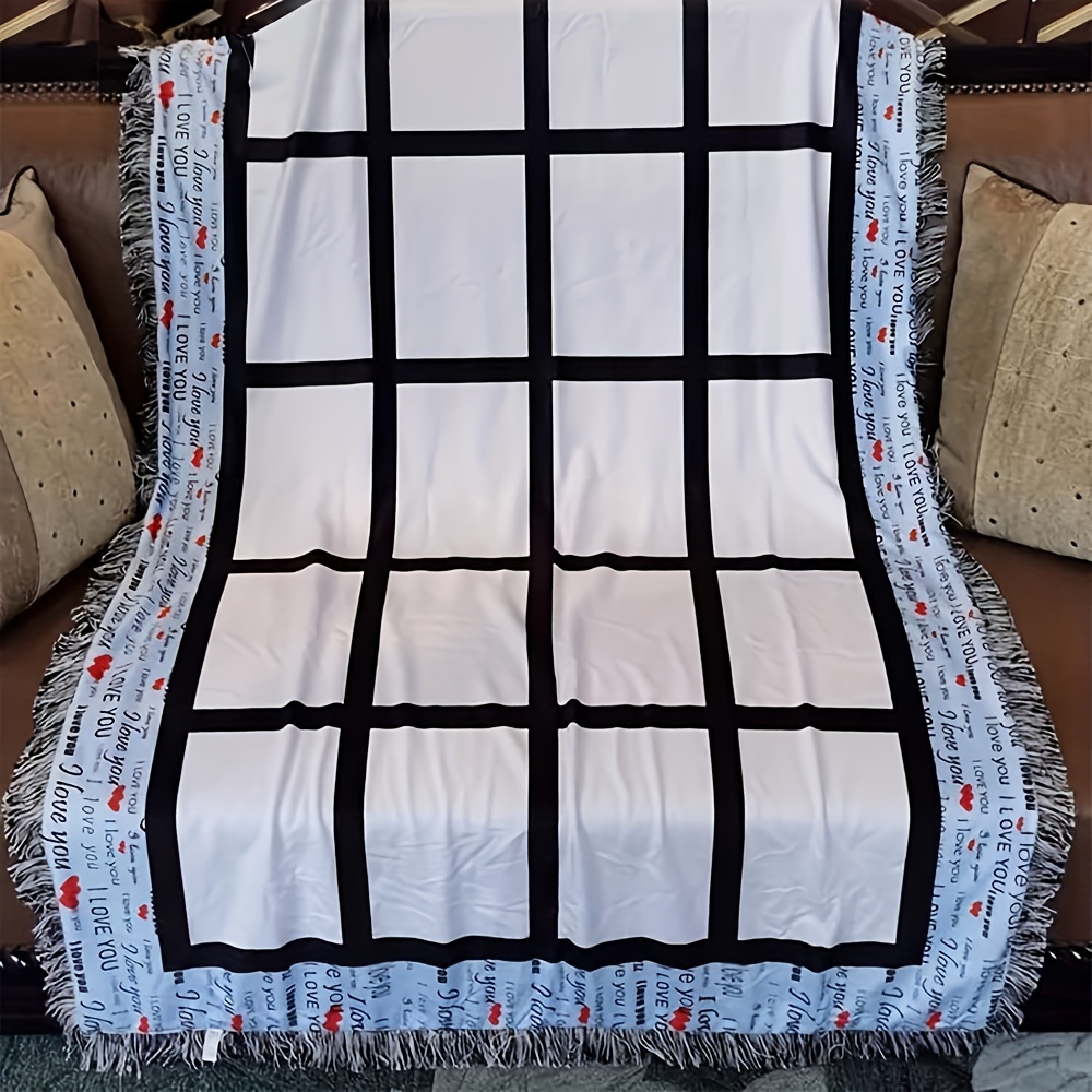 Blank Sublimation Throw Blankets For Heat Press, Sublimation Polyester  Blanket, 9/15/20 Panels Blank Blankets - Temu United Arab Emirates