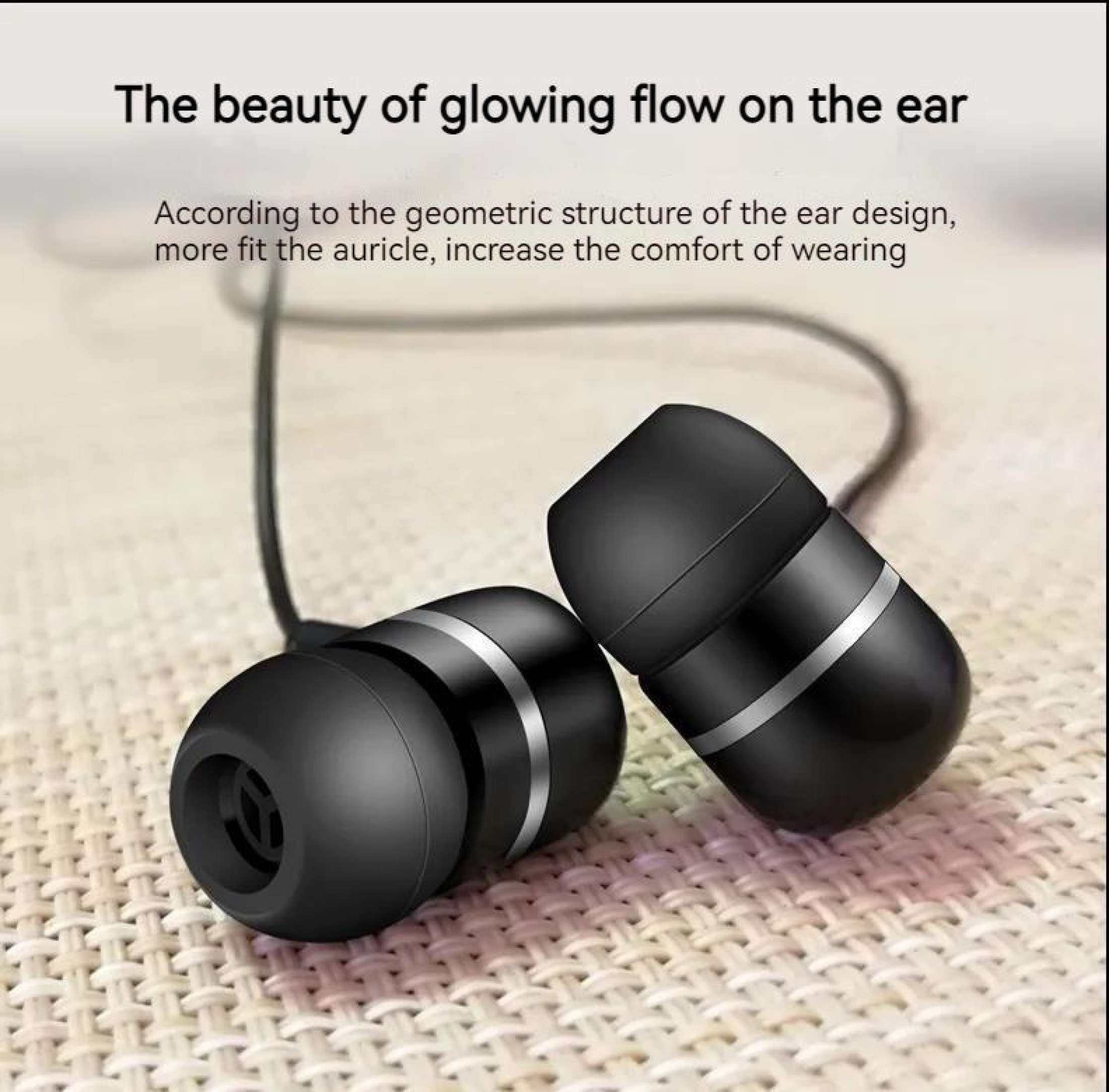 High-Quality Semi In-Ear Wired Headphones with Microphone - Perfect for Mobile Phones, Computers, Games, Karaoke & More!