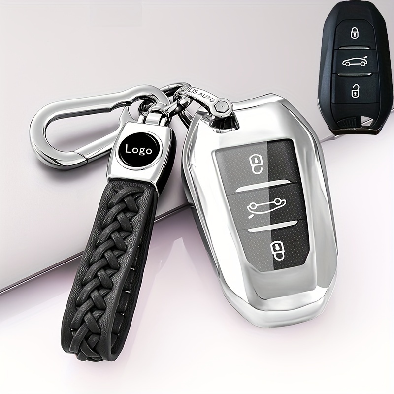 VALBEL Autoschlüssel Hülle Passt für Peugeot 408 308 3008 508 4008 5008l,  Schlüsselhülle Schlüsselgehäuse Abdeckung Schutzhülle, Schlüsselhülle