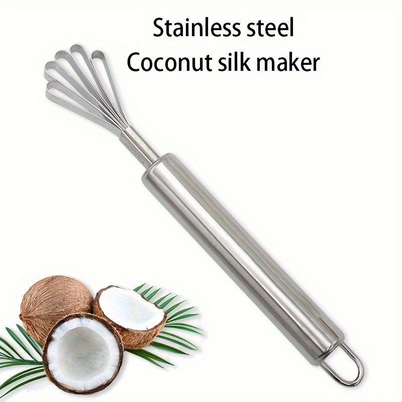  2Pcs Stainless Steel Coconut Knife Opener Tool PP