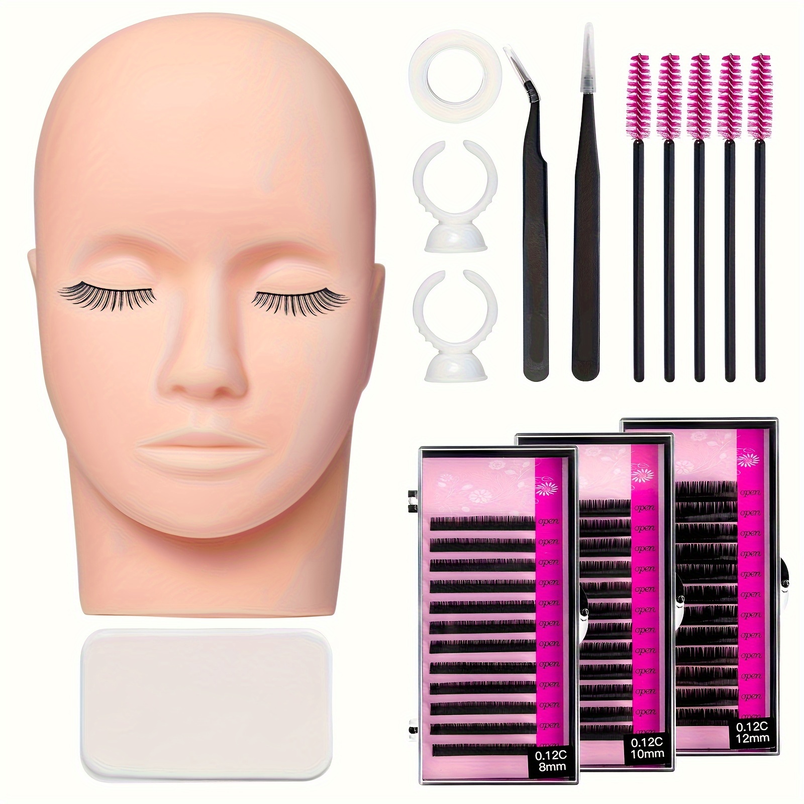 LANKIZ Lash Mannequin Head with 25 Pairs Practice Lashes for Training  Eyelash Extensions and Makeup Mannequin Head for Practice : :  Beauty & Personal Care
