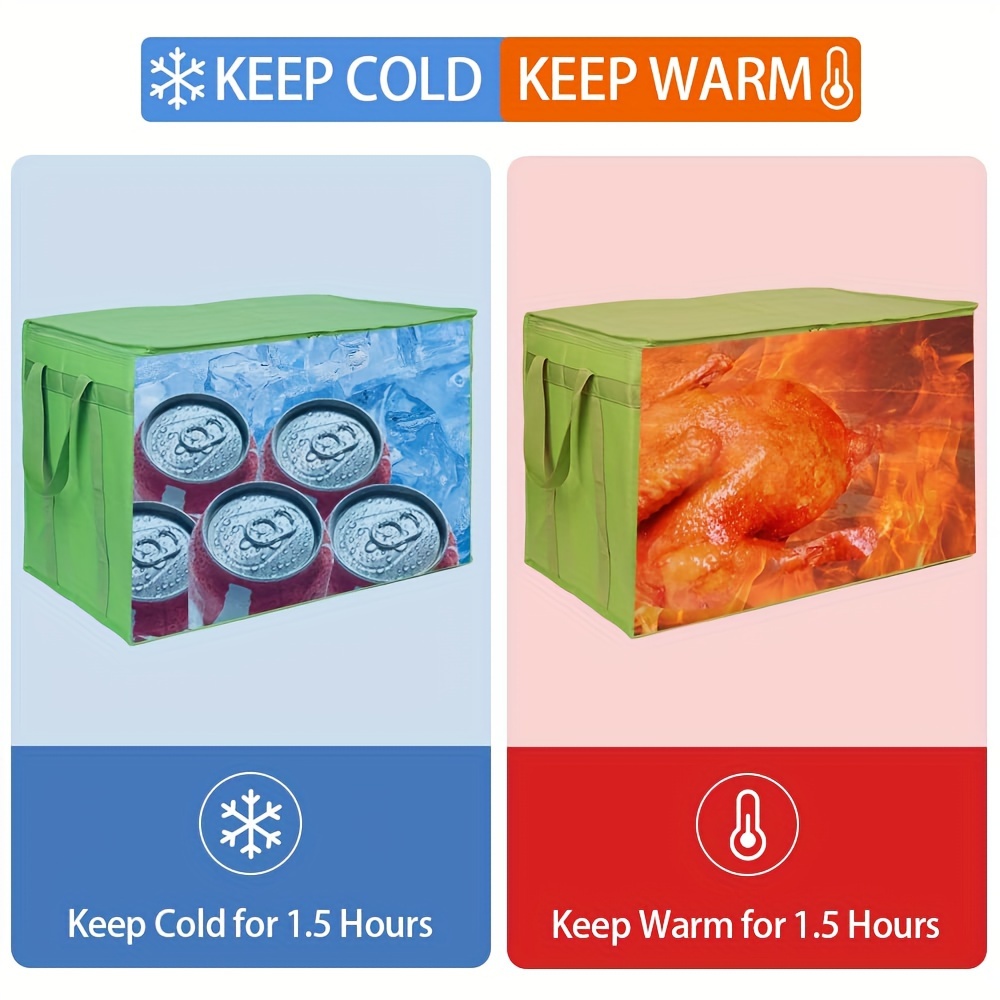 hot and cold food transport containers