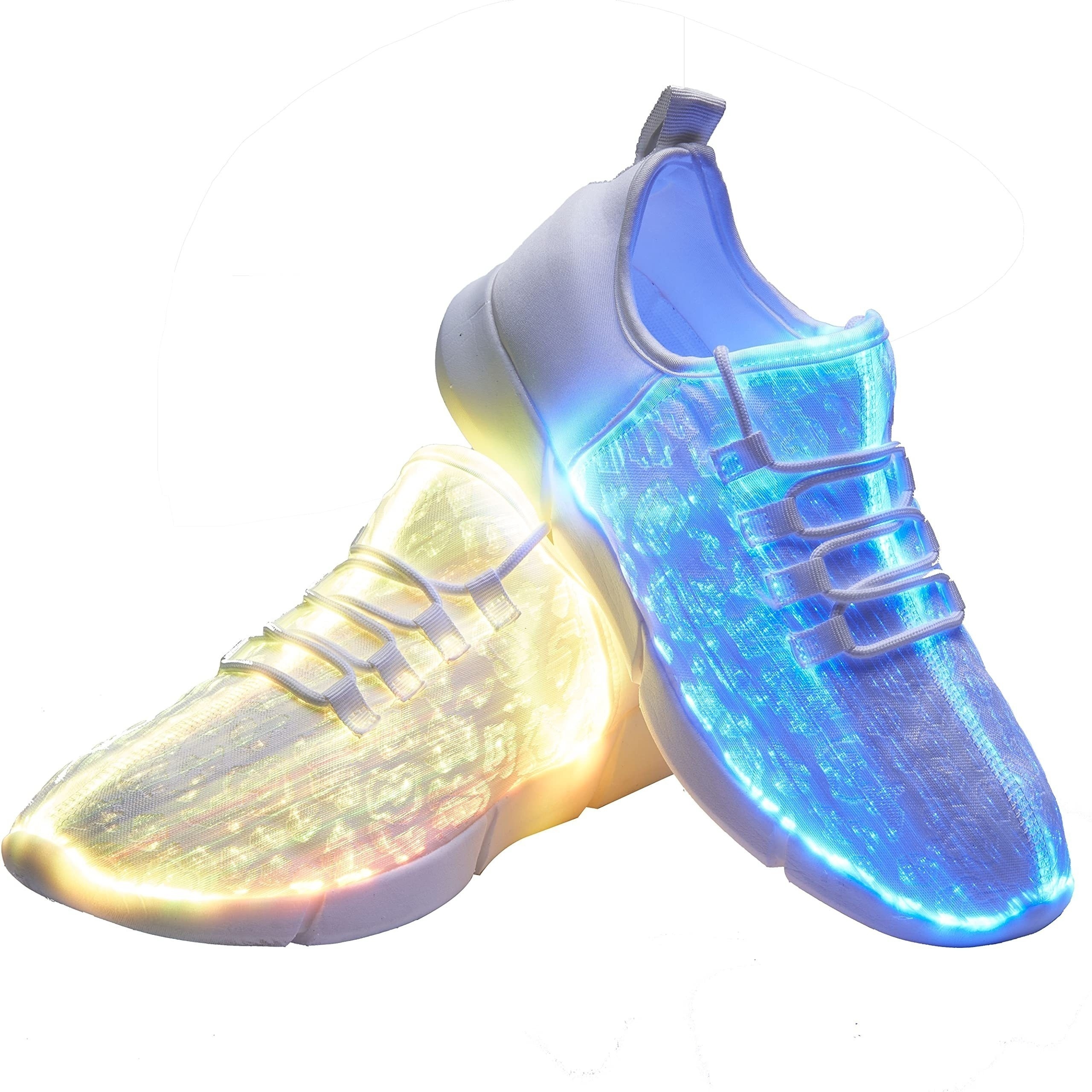 Unisex Trendy LED Light Up Design Sneakers, Comfy Non Slip USB Charging 7 Selectable Lights Shoes For Men\'s & Women\'s Outdoor Fun