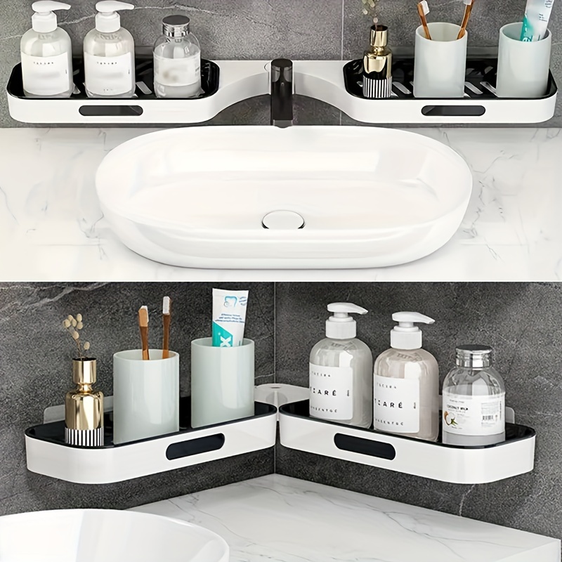 Rotatable Bathroom Storage Rack Wall Mounted Floating - Temu