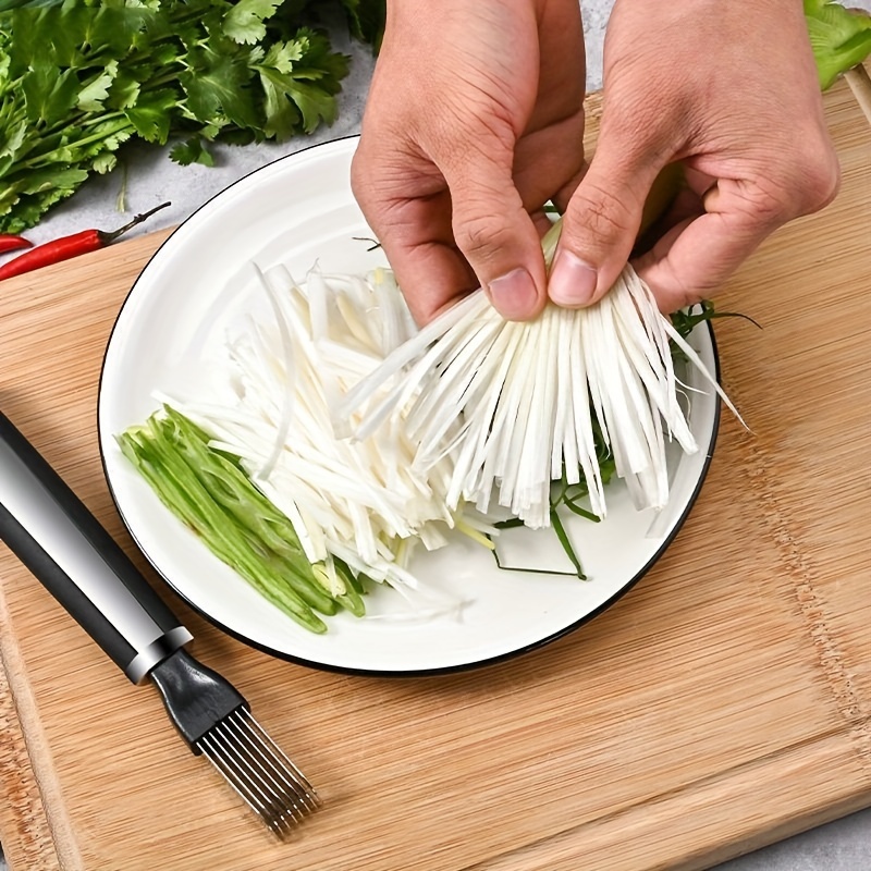 Spring Onion Slicer,stainless Steel Chopped Green Onion Knife,scallion  Cutter Shred Silk The Knife For Green Onion Fruit Vegetable Garlic,  Multi-funct