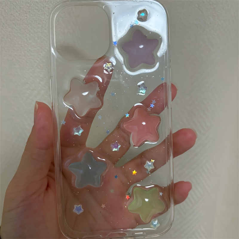 I Ohone 13 Casesiphone 14 Pro Max Shockproof Case - Transparent Twinkle  Candy Cover