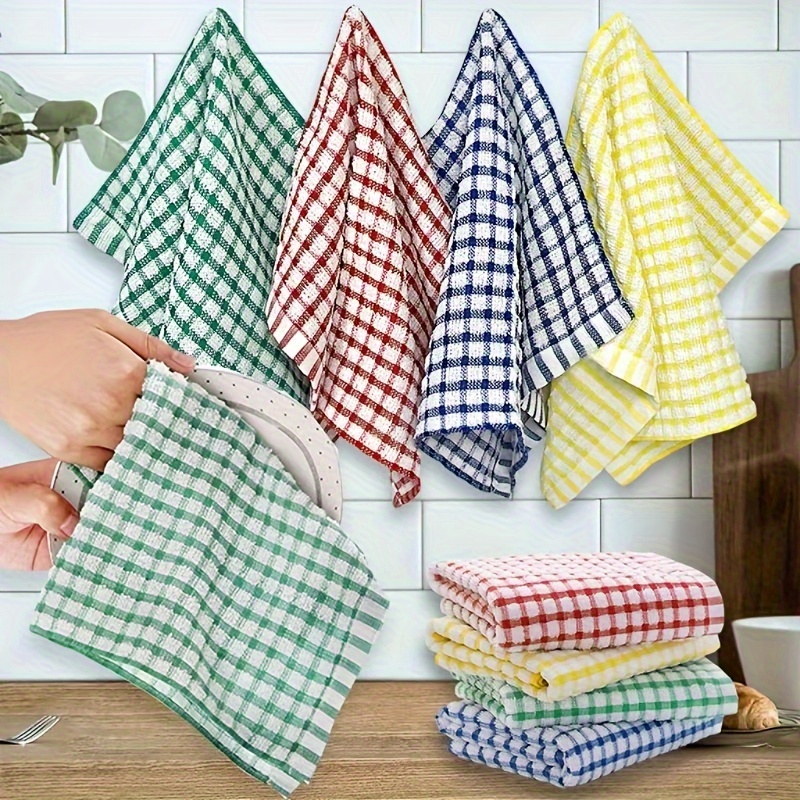 Kitchen Dishcloths, Solid Color Square Dish Towels, Bulk Cotton Kitchen Dish  Cloths, Scrubbing Wash Cloths Sets, Home Decor - Temu