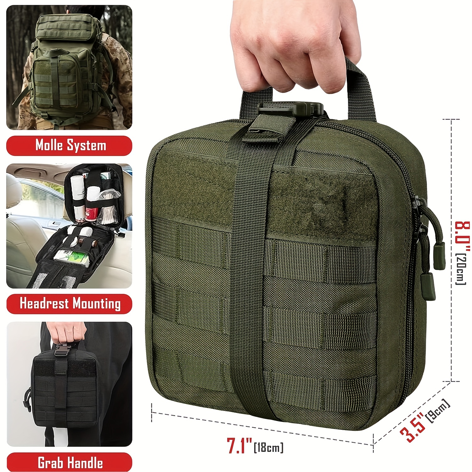 Portable Tactics Survival First Aid Kit Tourism Equipment Tactical Pouch  For Outdoor Adventures Backpack Fishing Kit Military