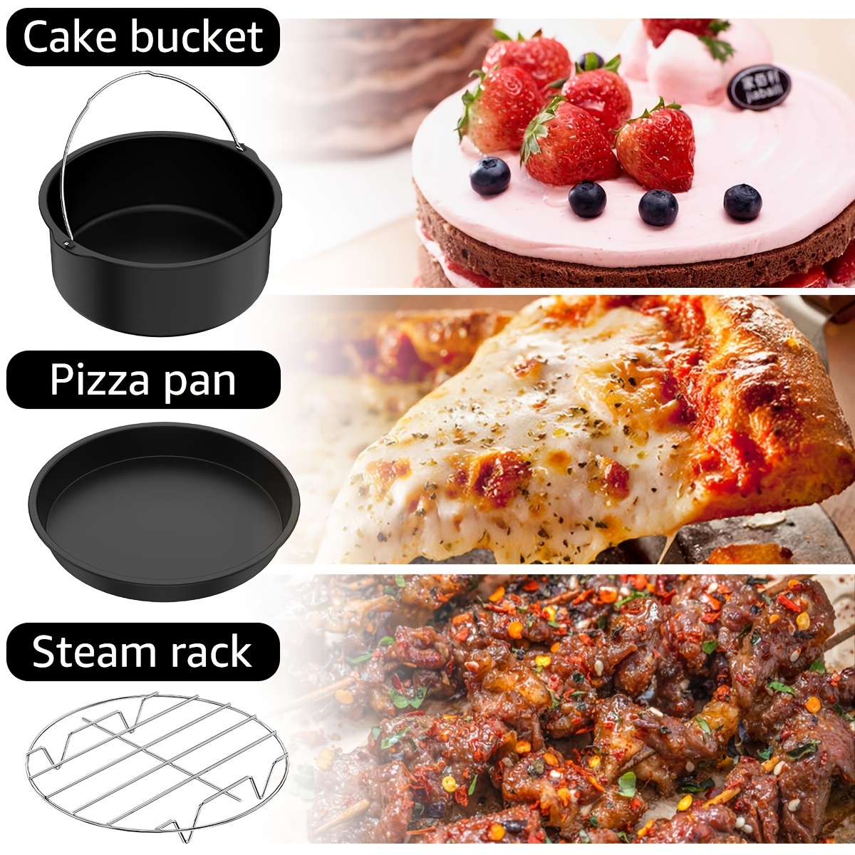 1pc Air Fryer Silicone Accessory Multipurpose Inner Coating Baking