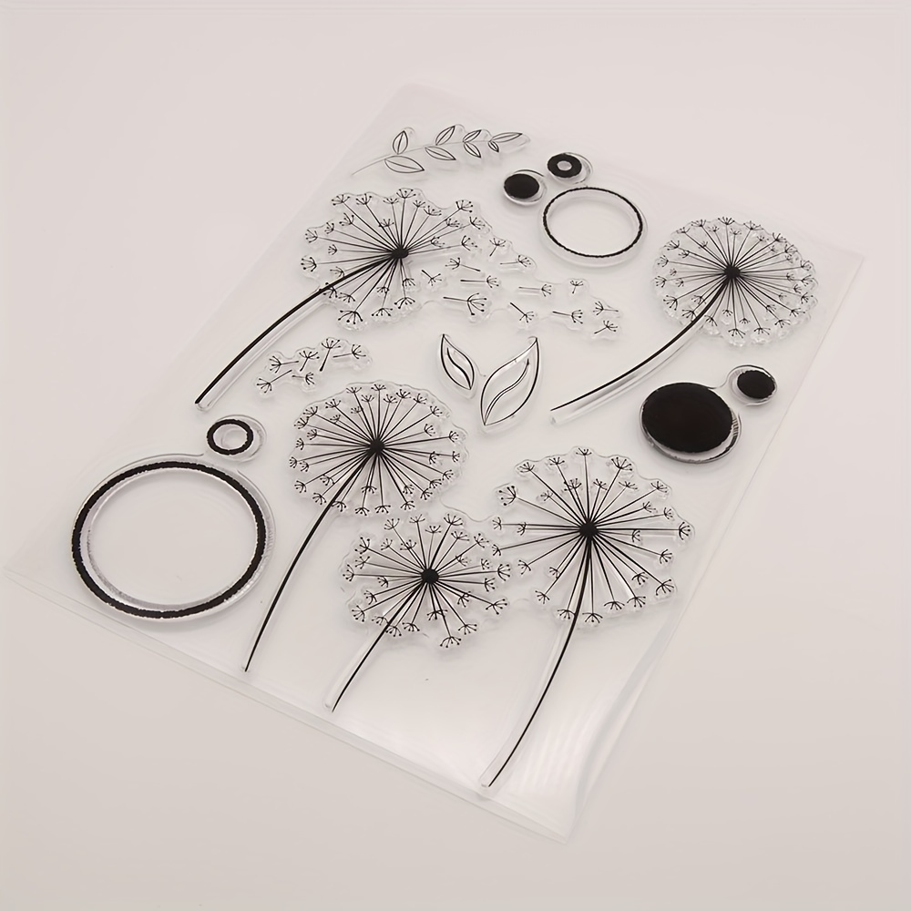 Cotton Clear Stamps Flower Rubber Stamp for Card Making Plant