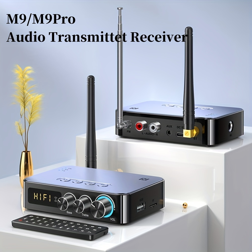 Bluetooth 5.0 Receiver Transmitter FM Stereo AUX 3.5mm Jack RCA Optical  Wireless Handsfree Call NFC