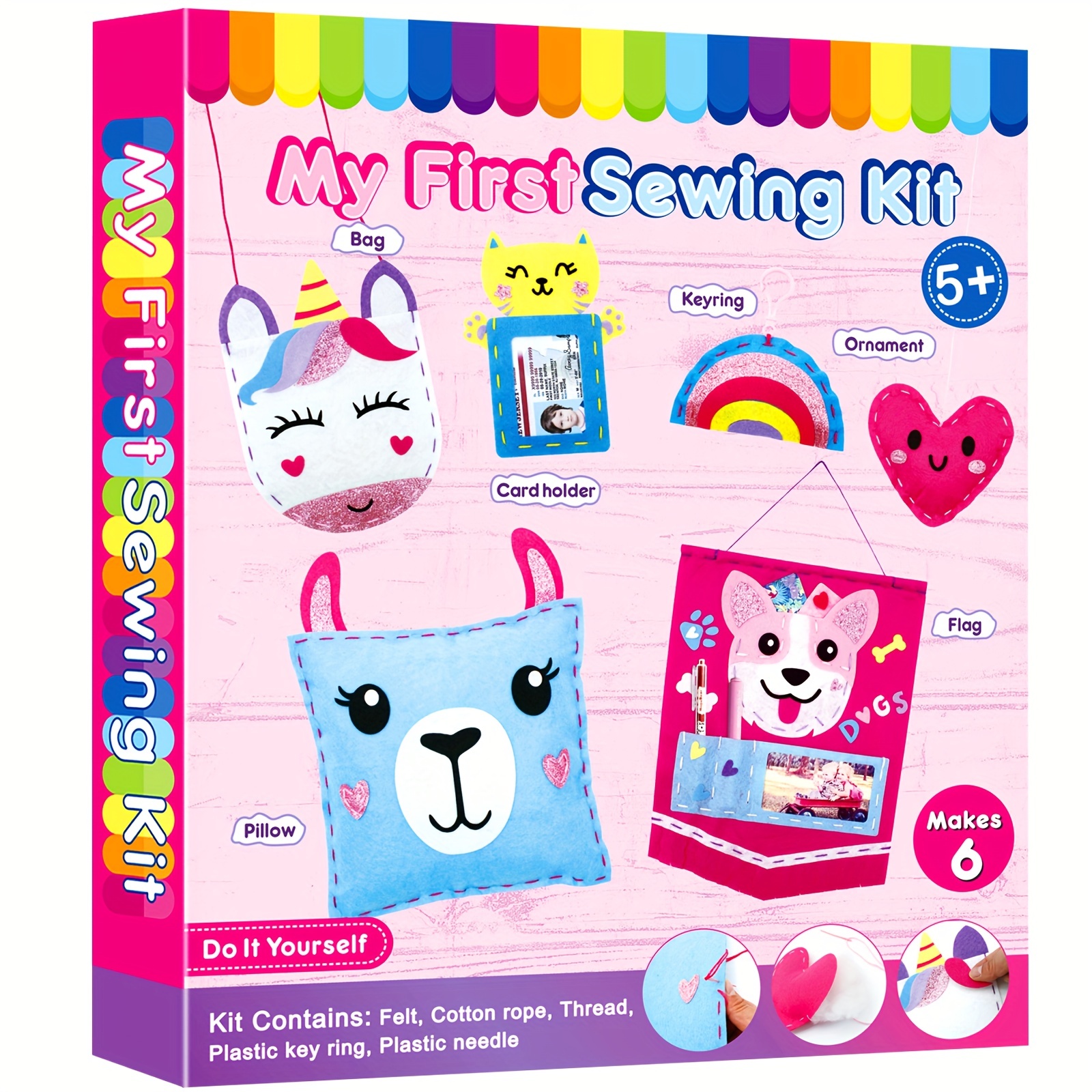 Sewing Kit For Kids - Sewing Kit For Kids Ages 8-12, Kids Sewing Kit, Kids  Sewing Crafts, Make Your Own Felt Unicorn Pillow Craft Kits, Kids Sewing  Kits Ages 8-12 - Toys & Games - Temu