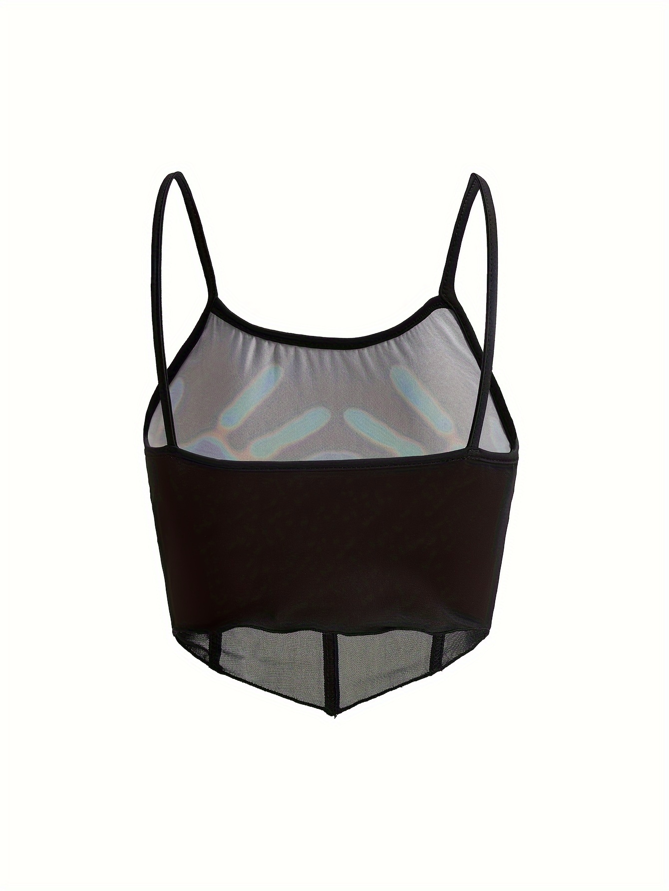 Black mesh cami