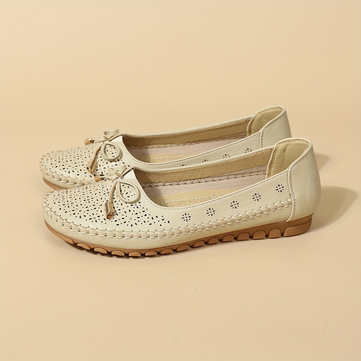 women s solid color elegant flast bowknot decor soft sole details 25
