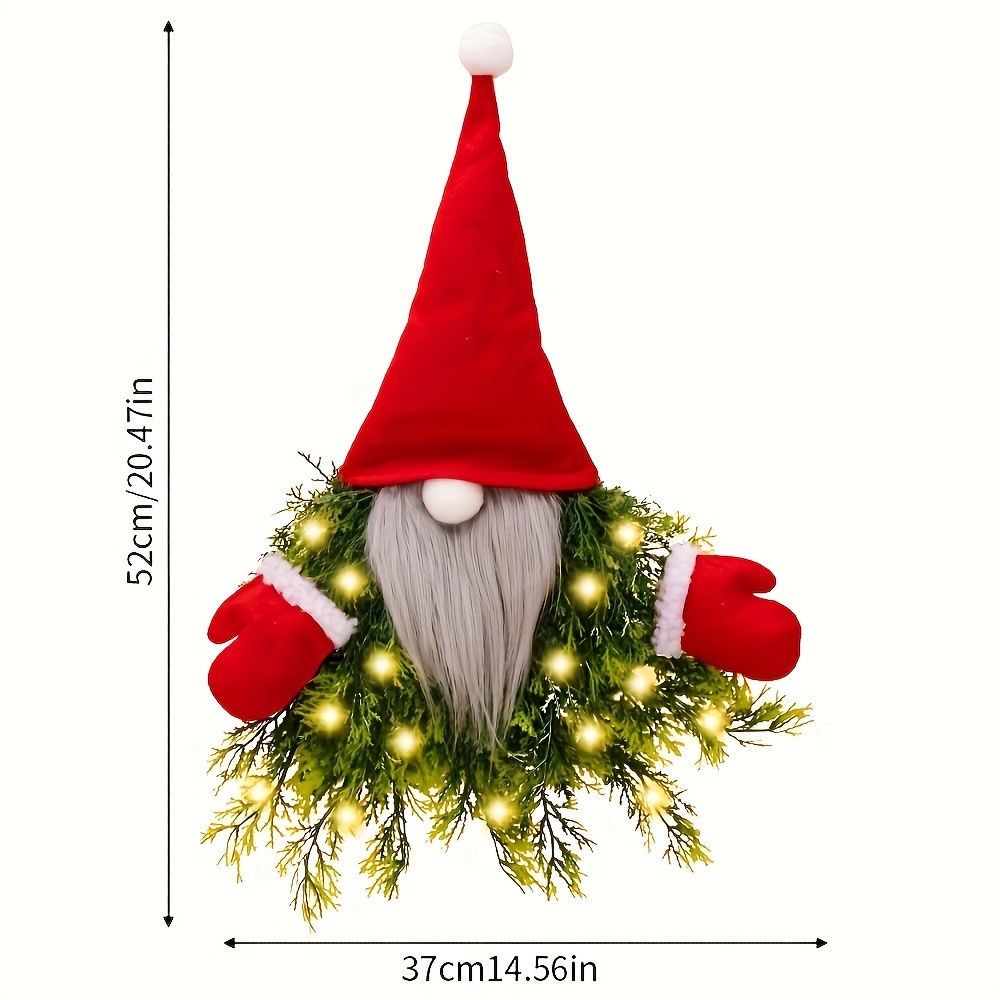 Christmas Decorations: 1pc Wooden Flower Wreath, Santa Gnome Hanging  Ornament, Wooden Beaded Garland For Christmas Tree