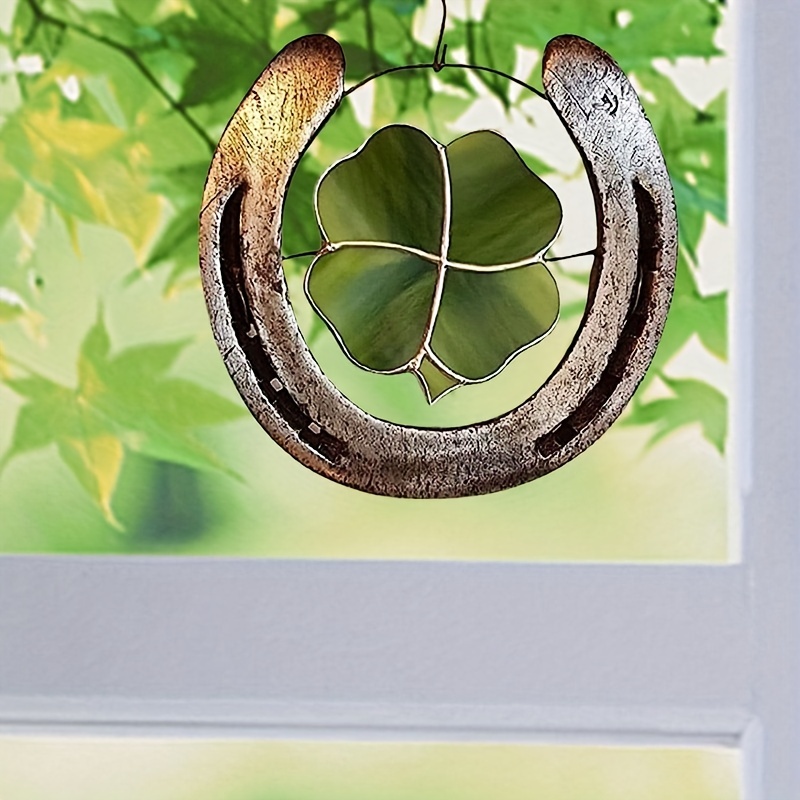 Best Deal for Four Leaf Clover Lucky Horseshoe,Horseshoe Metal Four Leaf