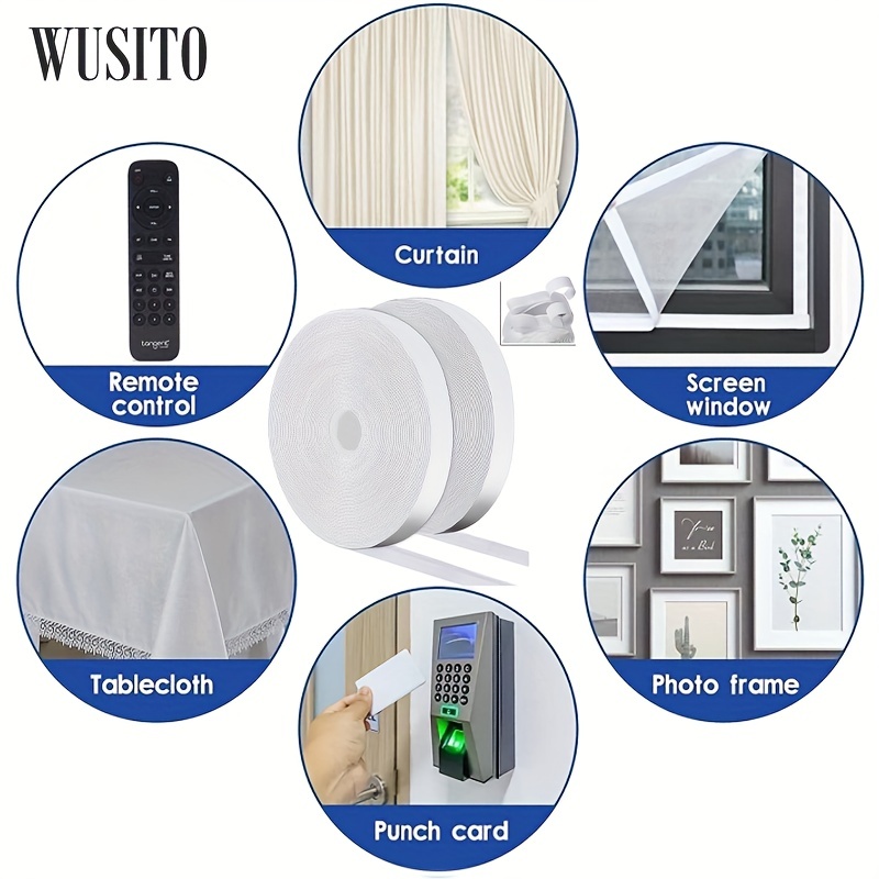 Wusito Hook And Loop Strips With Adhesive Strong Back - Temu