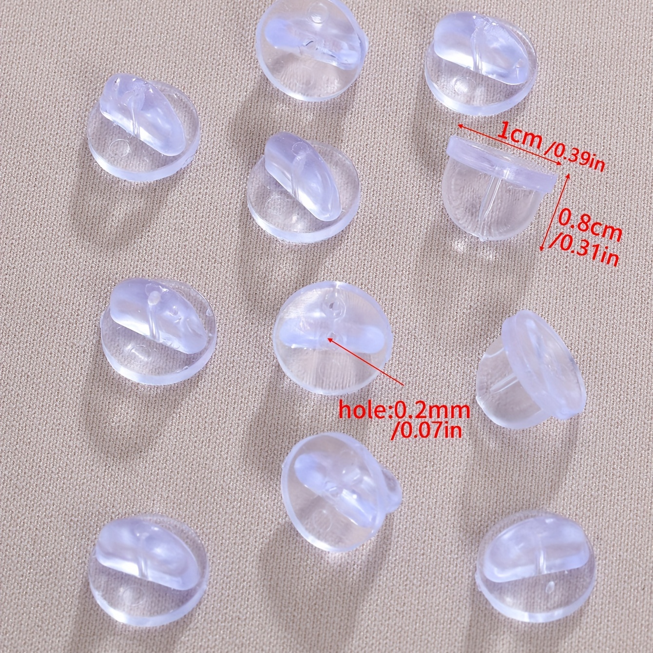 100pcs Clutch Rubber Pin Backs Keepers Replacement Uniform Badge