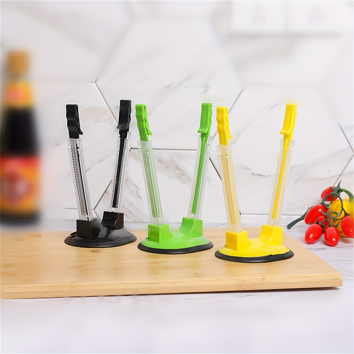 1pc Hands-free Bag Holder Clip With Stand For Plastic Freezer