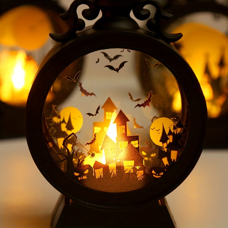Vintage Led Halloween Candle Lantern Halloween Lantern Mini - Temu
