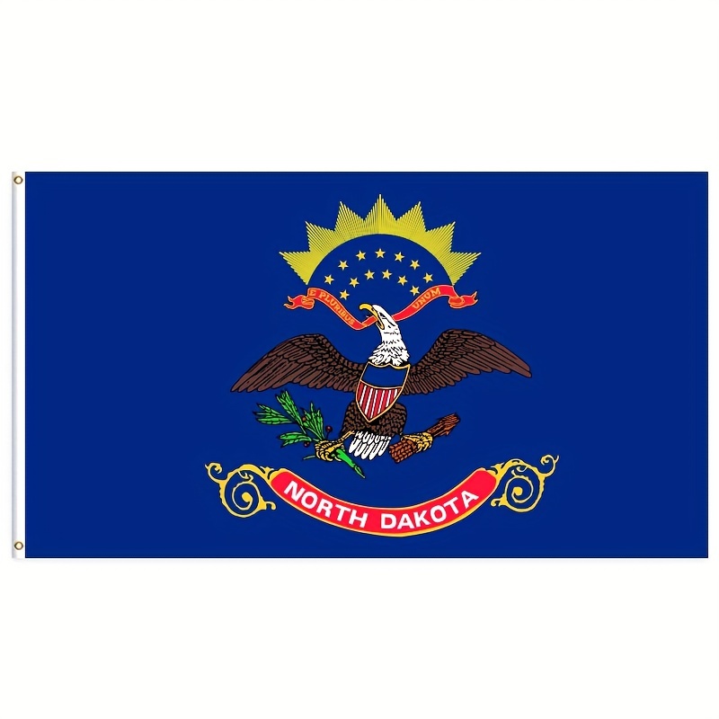 1pc North Dakota Flag Banner Lebendige Farbe Verblassen - Temu Germany