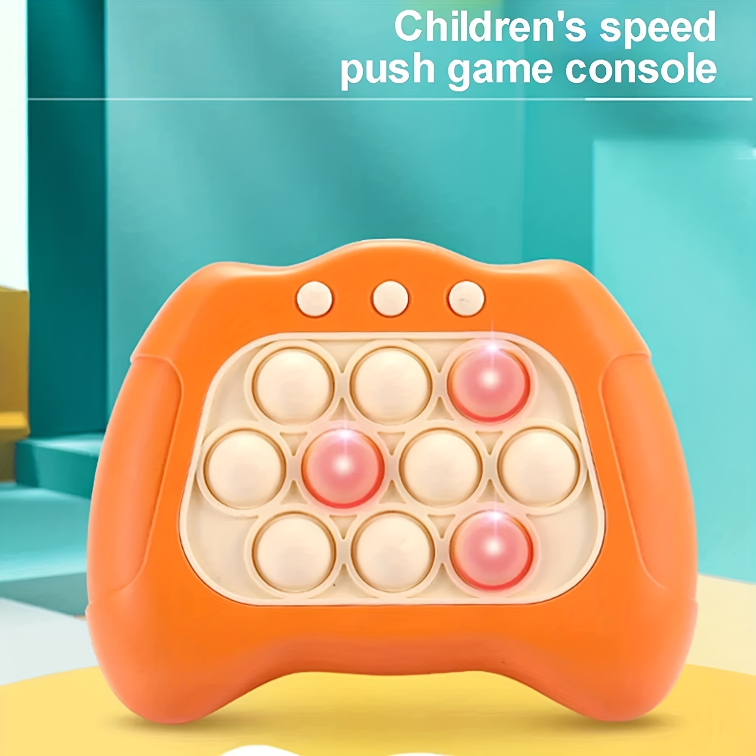 Électronique Light-up Pop Quick Push Game Console Fidget Toys Poppet  Sensory Toy Push Pop Bubble Toy Stress Relief Puzzle Game For Kid