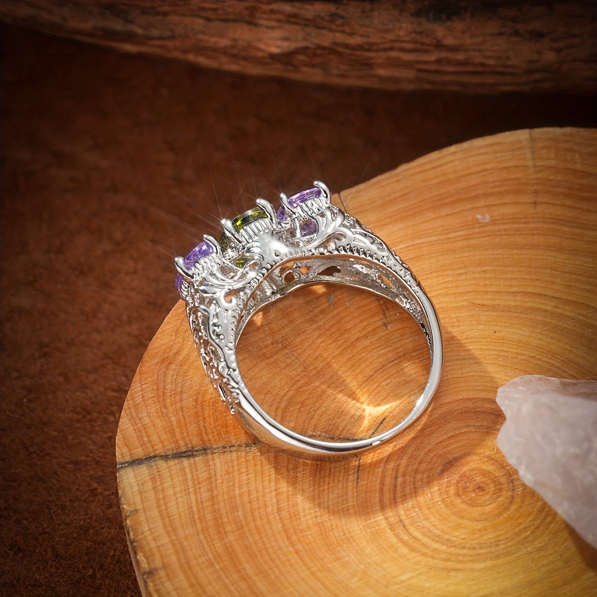 Bague vintage fantaisie ancienne taille 51 rétro pour collectionneur