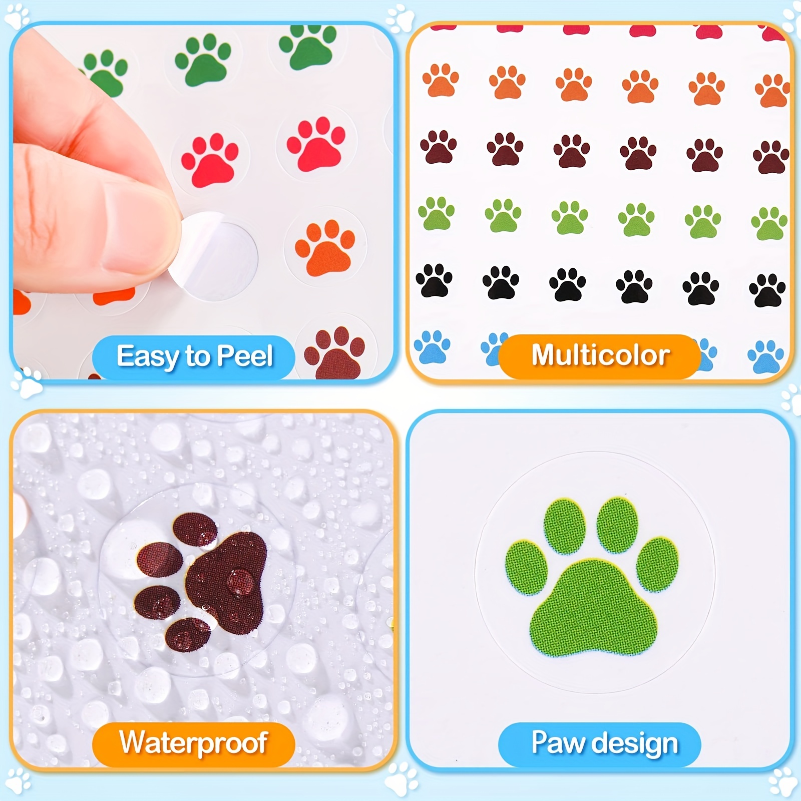  Paw Prints, Green, Pawprints, Paws, Dog, Puppy, Pup, Mutt,  Canine, Print, Car, Auto, Wall, Locker, Laptop, Notebook, Netbook, Vinyl,  Sticker, Decal, Label, Placard, Green : Tools & Home Improvement