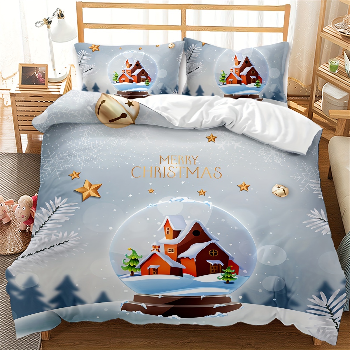 Merry Christmas Comforter Set (1*comforter + 2*pillowcase - Temu