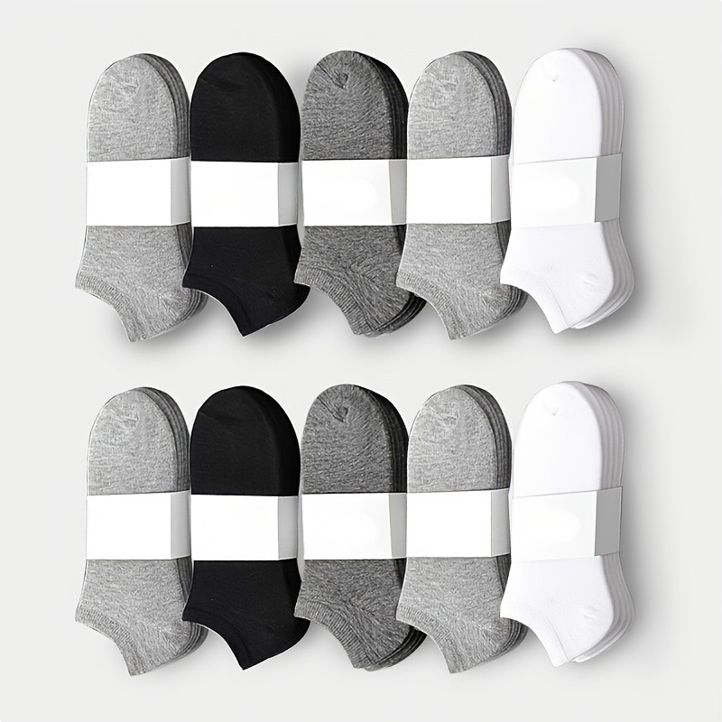 Hombres 5 pares Calcetines tobilleros con estampado de letra, Mode de  Mujer