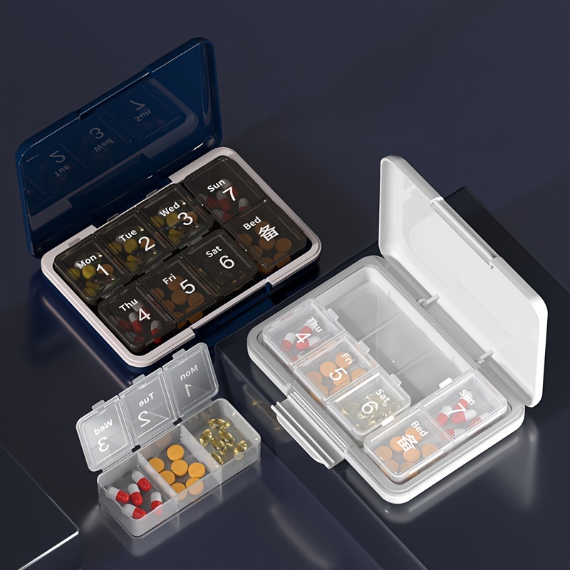 Large Capacity Plastic Medicine Organizer Pill Box 3 Layers
