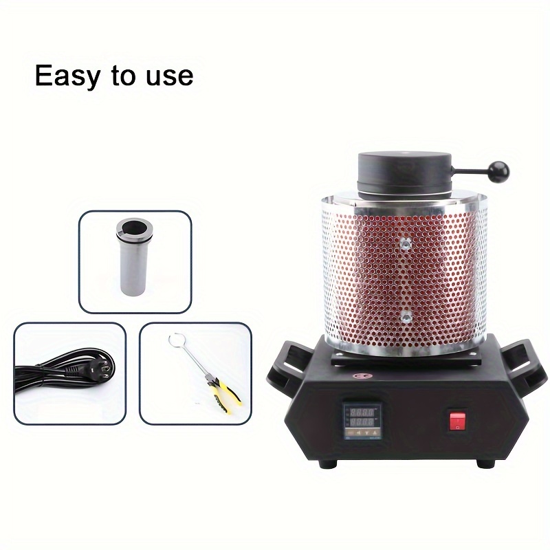 ANUU Gold Melting Furnace Deluxe Kit with Crucible and Tongs Kiln Refining  Jewelry Precious Metals Gold Silver Copper Aluminum Melting Casting