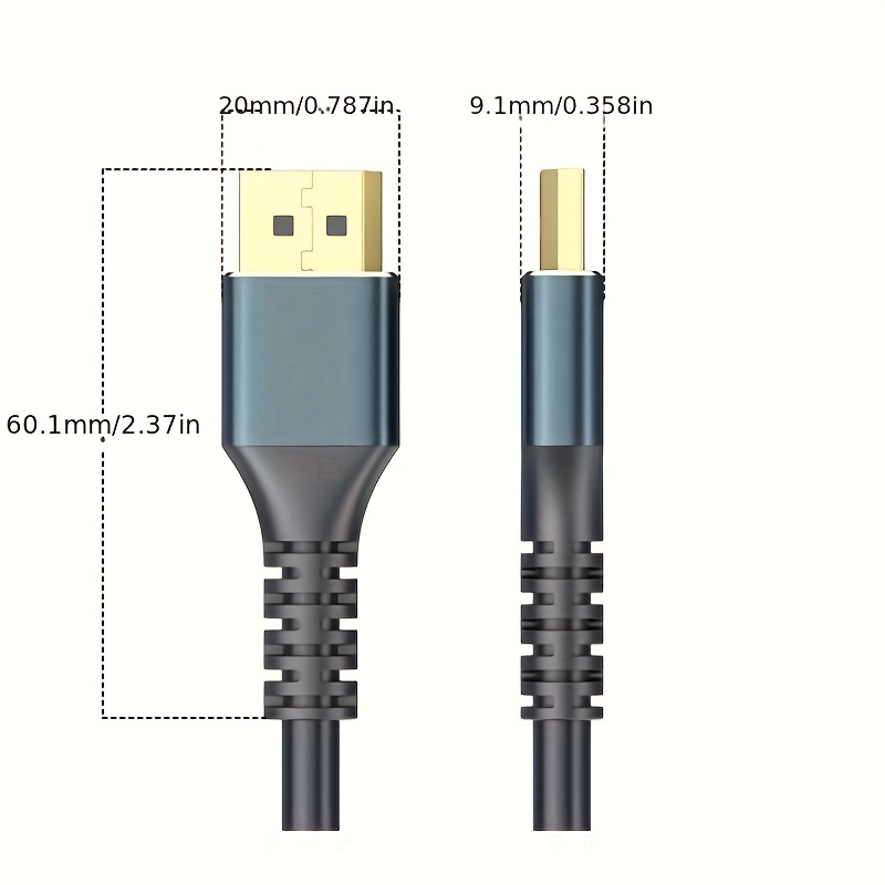 8k Dp Cable Displayport 1 4 High Quality Braided 8k 60hz - Temu