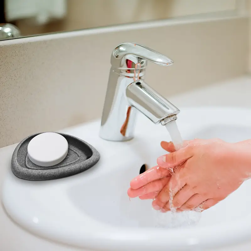 Creative Triangle Shaped Soap Dish Resin Soap Tray Sink Soap - Temu