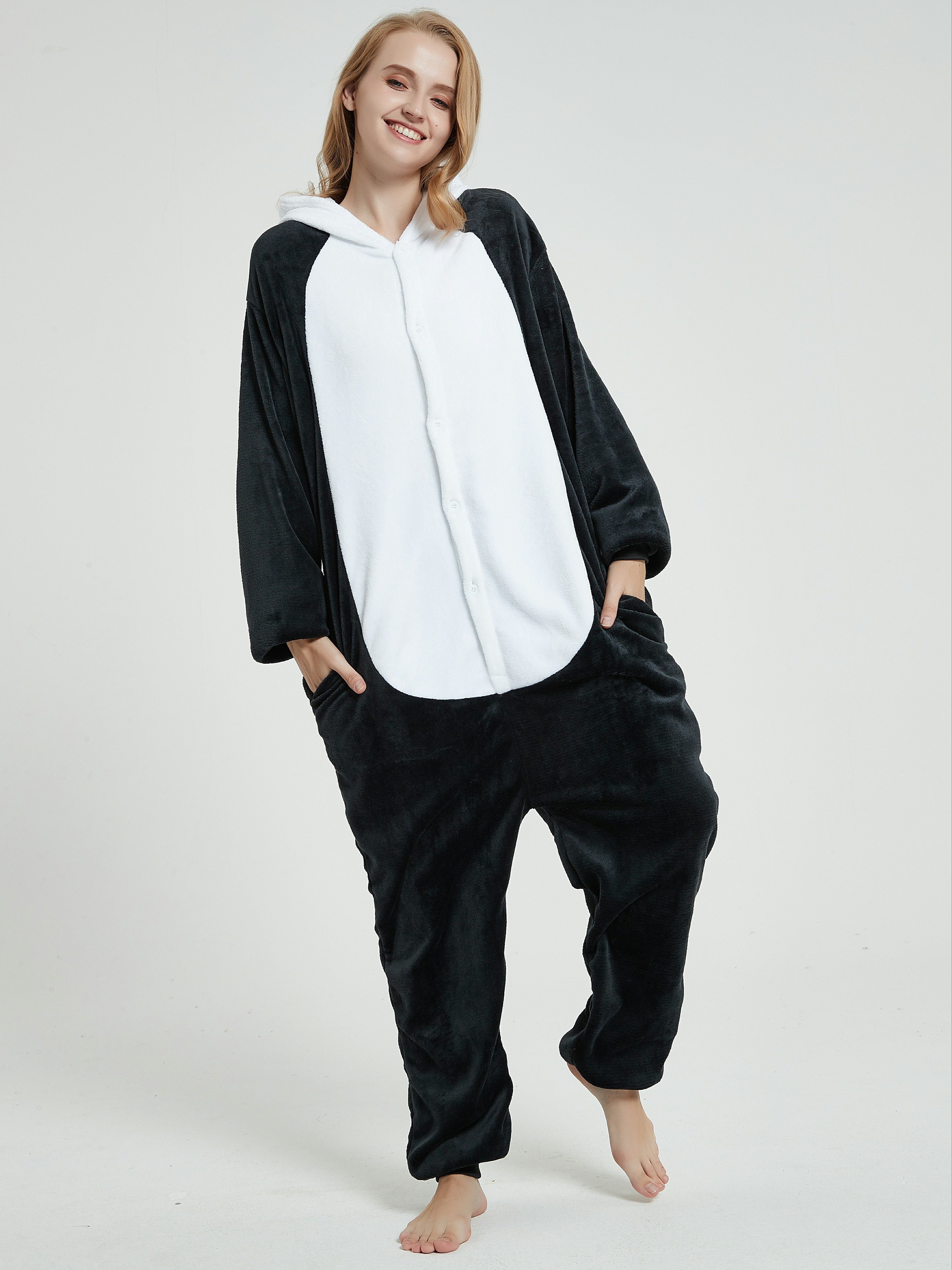 Solid Fuzzy Hooded Pajama Jumpsuit Music Festival Long - Temu