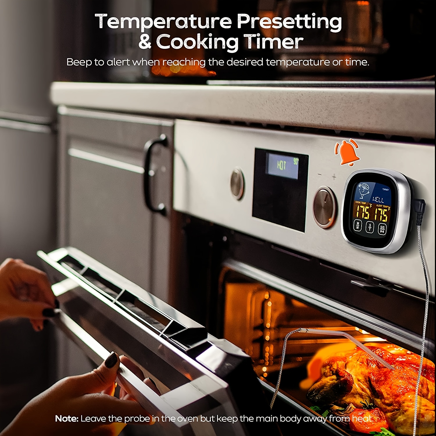 What is a meat thermometer, and can you leave it in the oven while