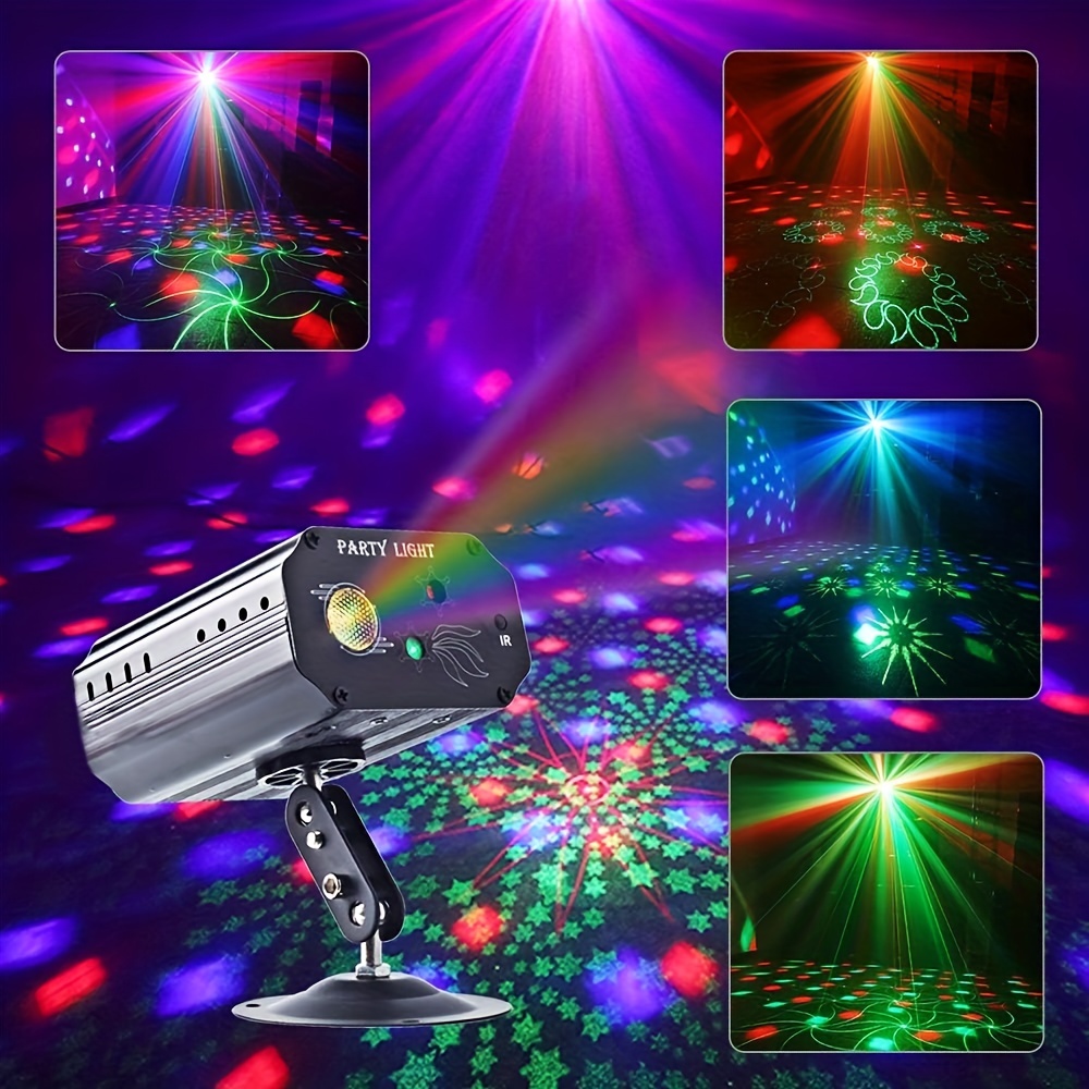 Proiettore laser portatile luci rgb multicolore luce discoteca