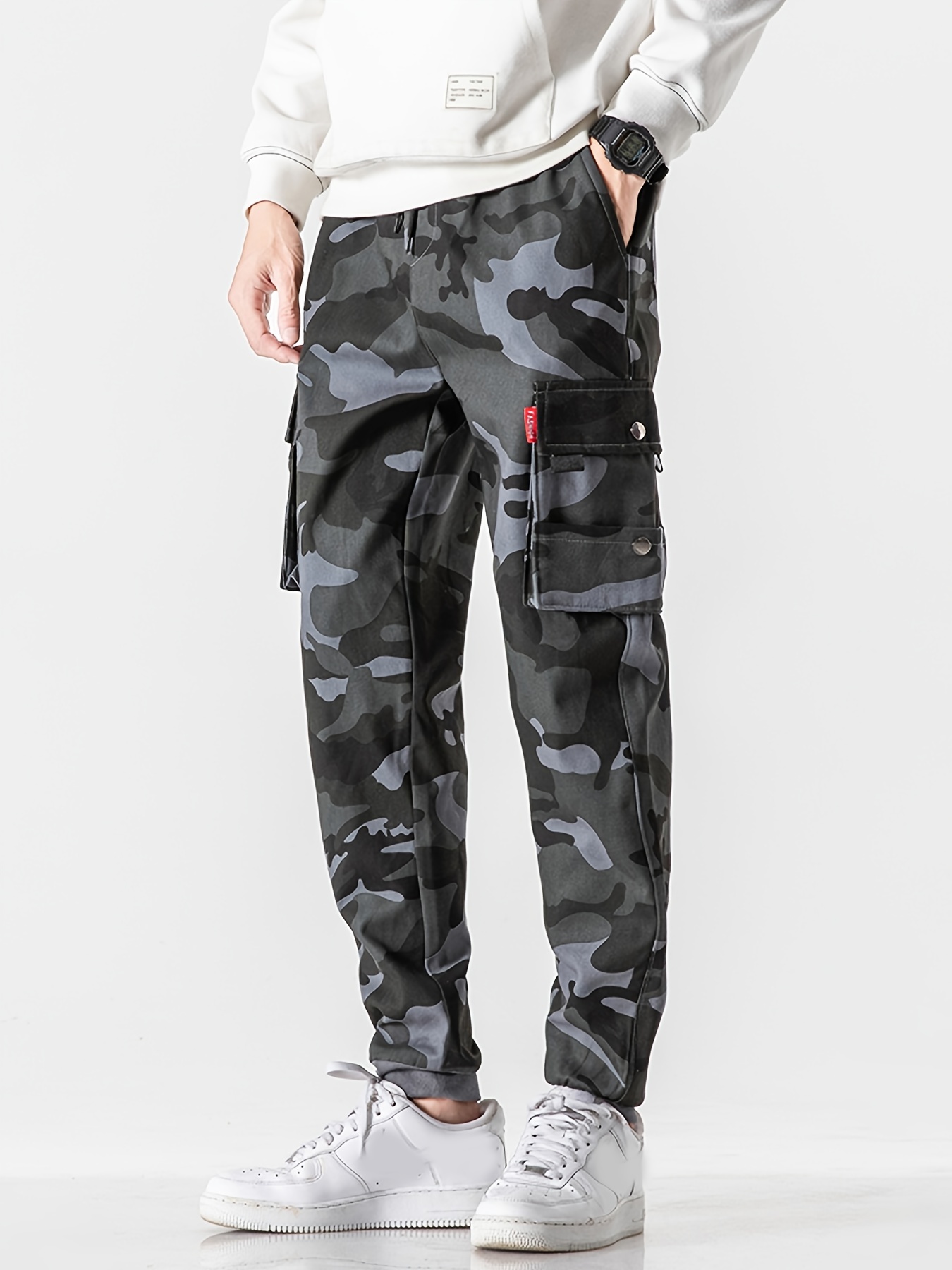 Spring Autumn Camouflage Cargo Pants Men's Street Style - Temu