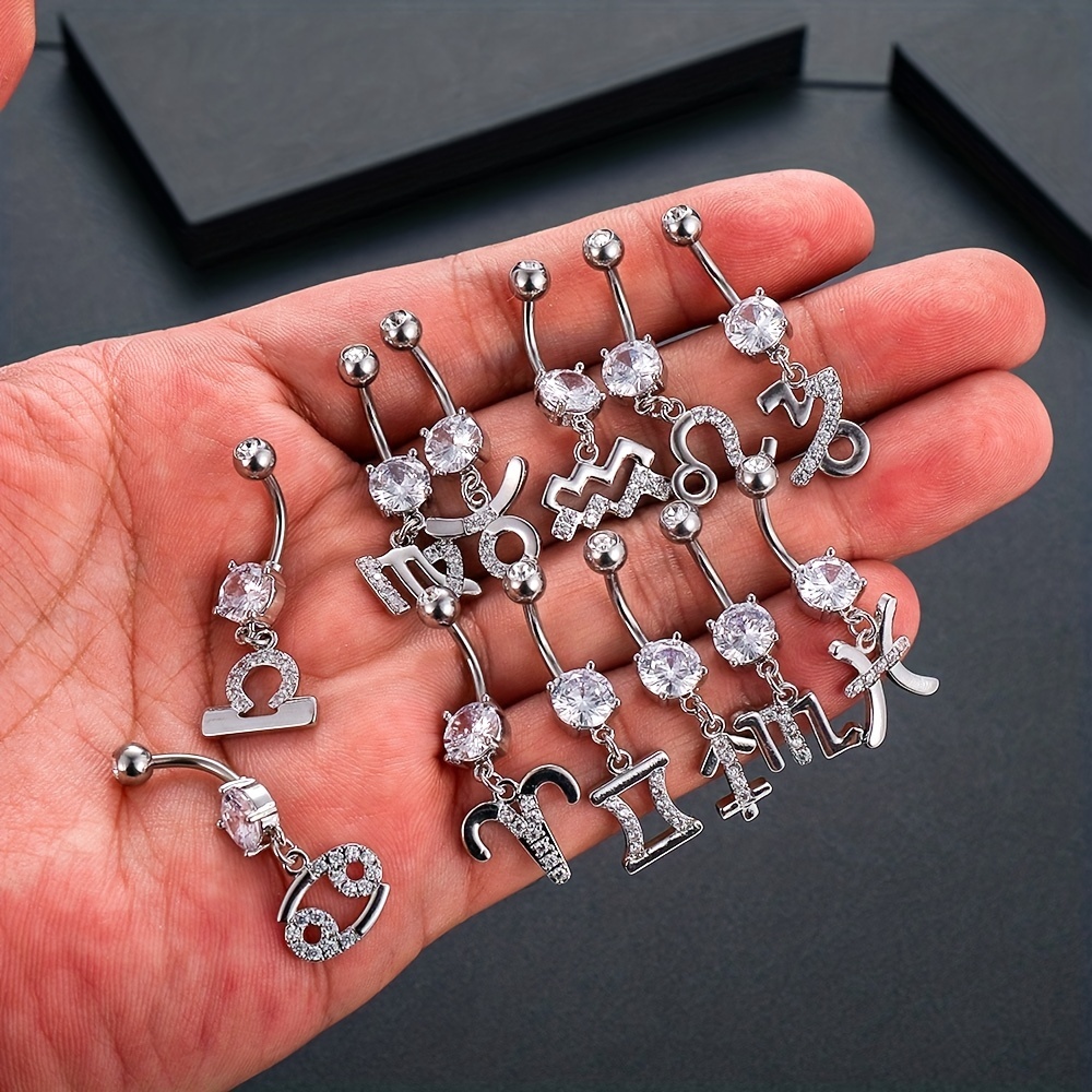 Twelve Constellation Belly Button Rings Navel Button - Temu Canada