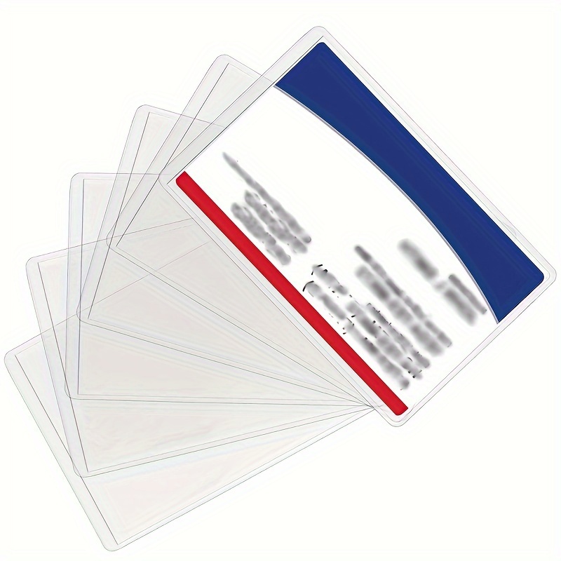 Transparent Credit Card Sleeves,20pcs Credit Card Holder Sleeve Clear  Waterproof Credit Card Protector Plastic Card Holder Inserts for Insurance  License ID Business Social Insurance Card : : Office Products