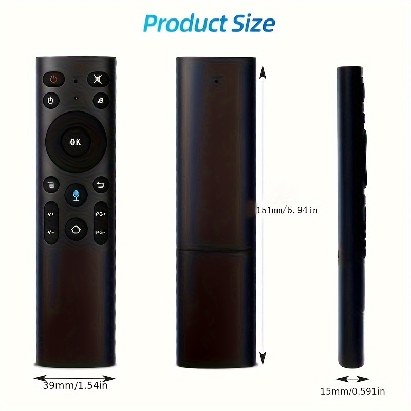 Télécommande Vocale Sans Fil Air Mouse Pour Boîte Intelligente IPTV  Télécommande Vocale Sans Fil 2.4G Avec Récepteur USB - Temu France