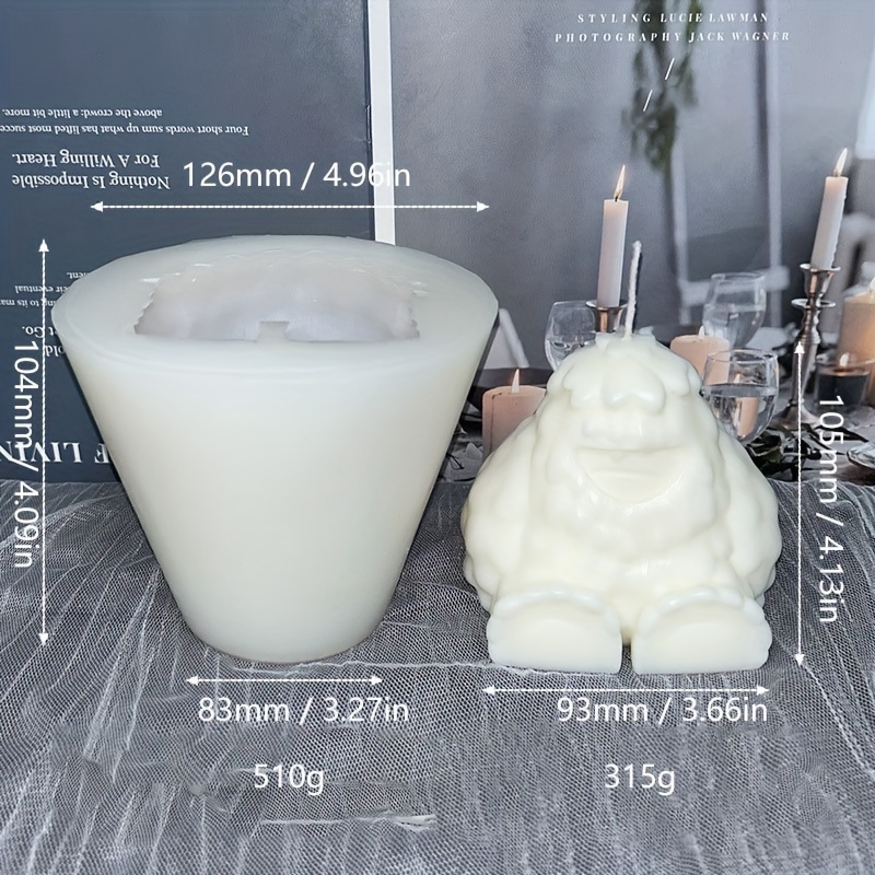 Diy Snow Monster Scented Gypsum Candle Silicone Mold New - Temu Canada