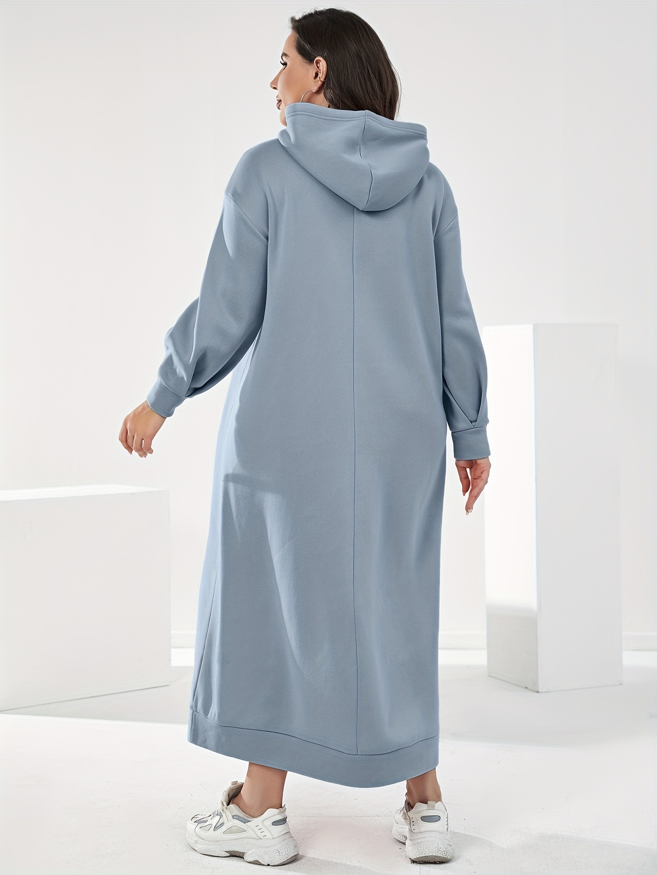 Hooded dress hotsell with pockets