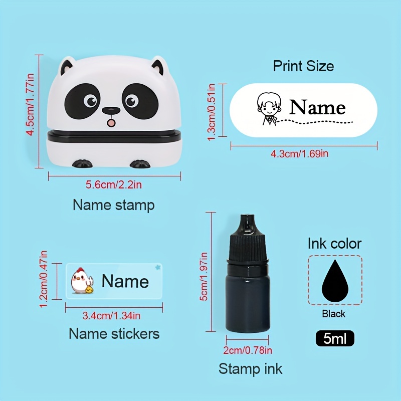 Name Stamp for Clothing Kids,Customized Name Stamp for School Supplies,  Personazlied Name Stamp,Clothes Stamp for Kids Waterproof, Custom Label  Stamp