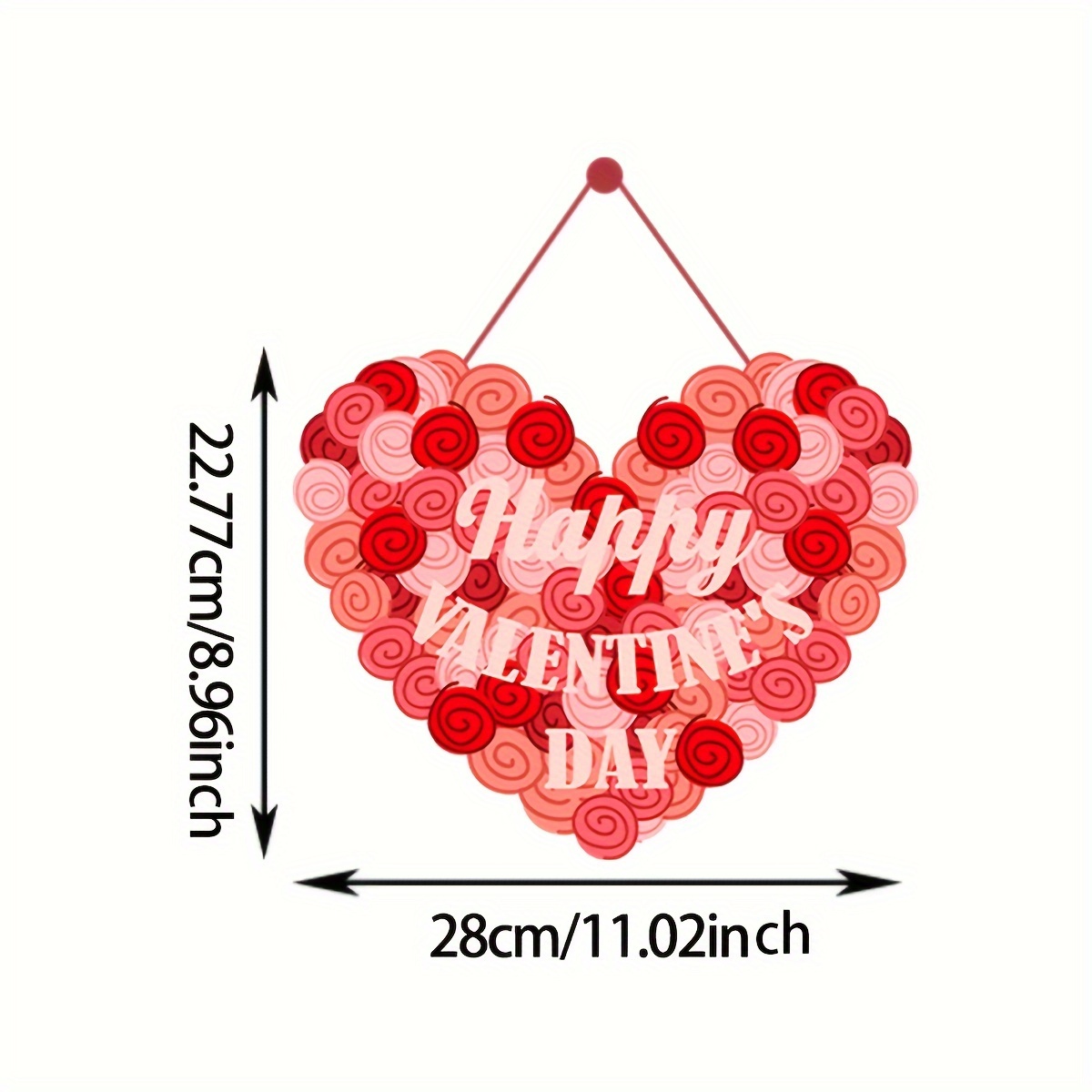 1pc Valentinstag Dekoration Herzförmigen Türbanner. Papier - Temu Germany