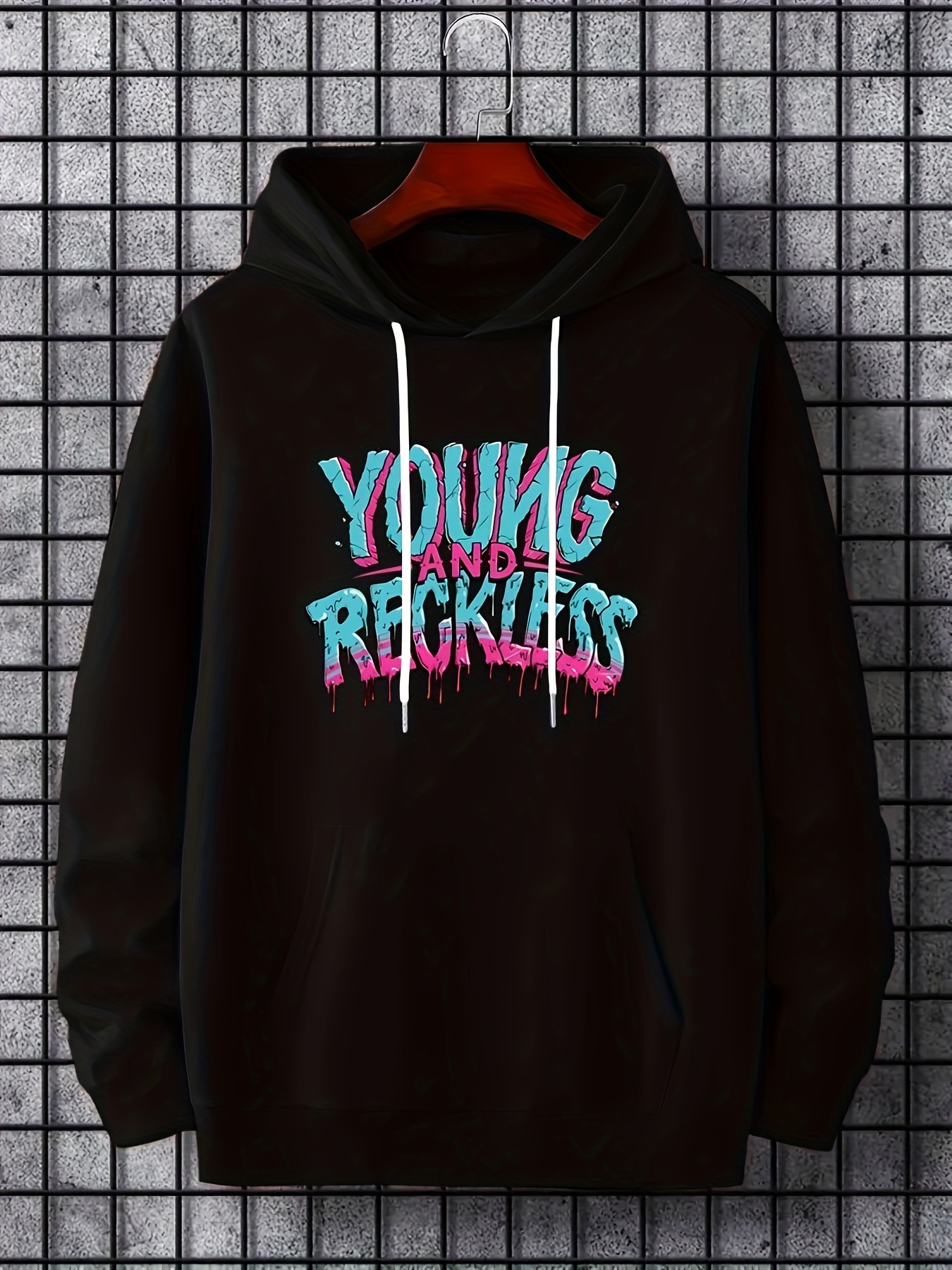 young And Reckless Print Hoodies For Men Graphic Hoodie With