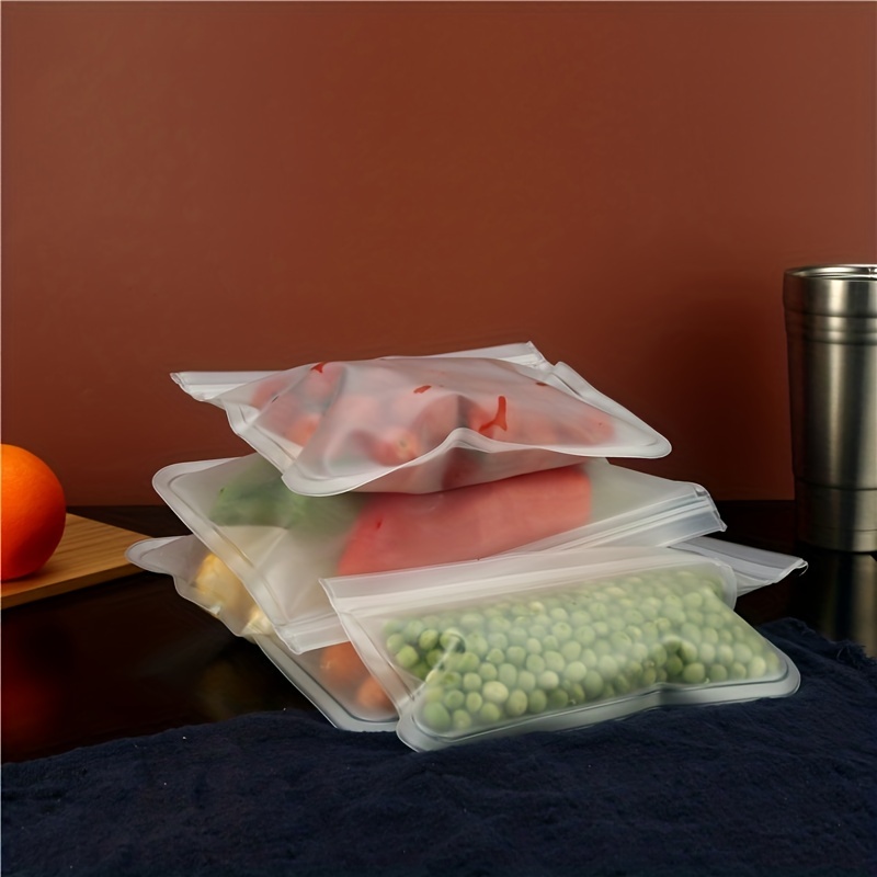 4pcs Reusable Food Storage Bags, Reusable Freezer Bags