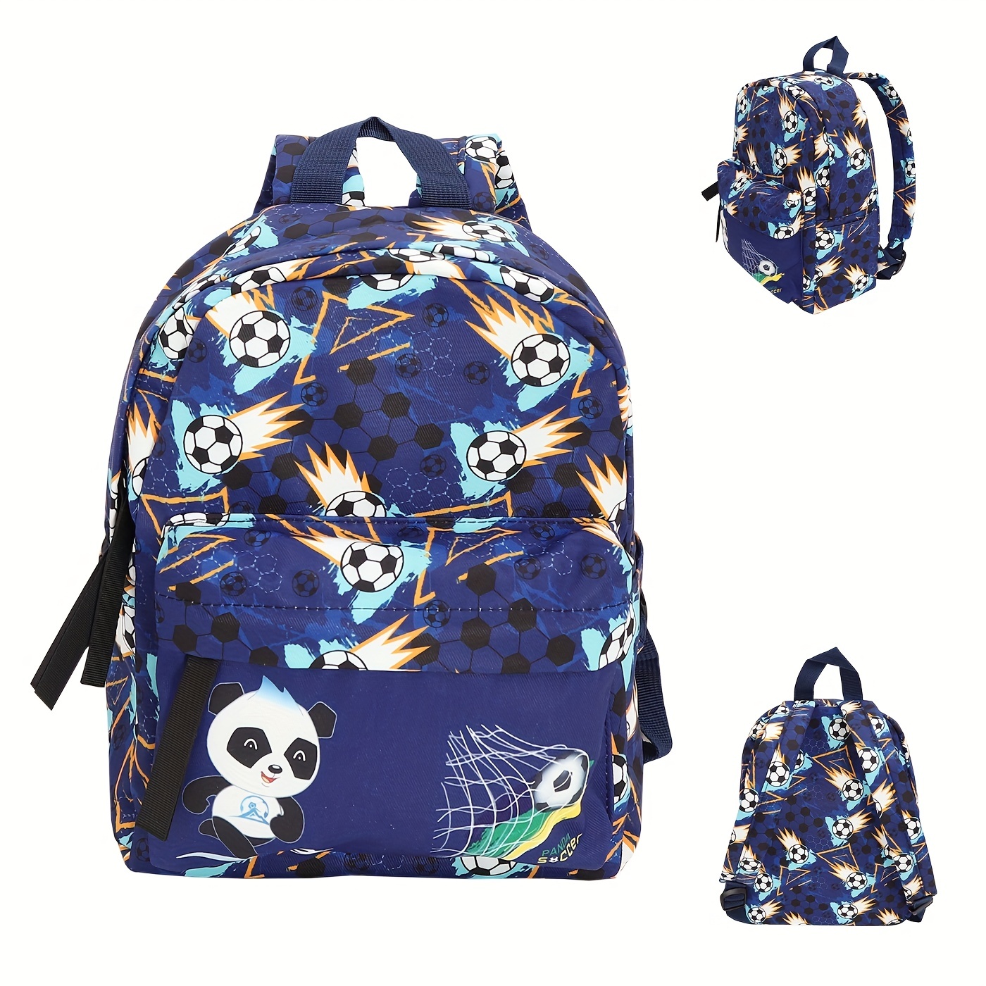 Children's Panda Football Pattern Backpack