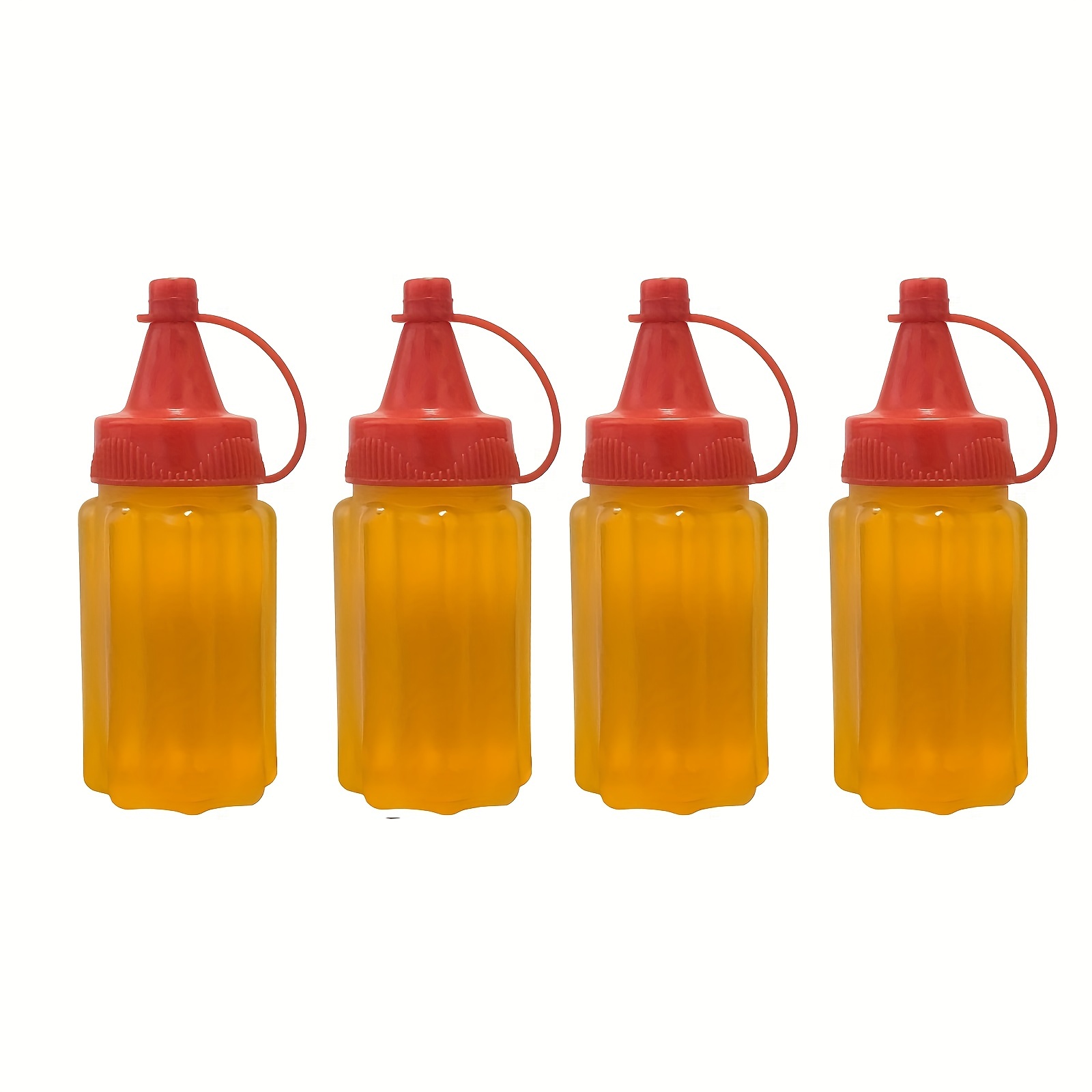 4Pcs Mini Squeeze Bottles: Refillable Condiment Containers for