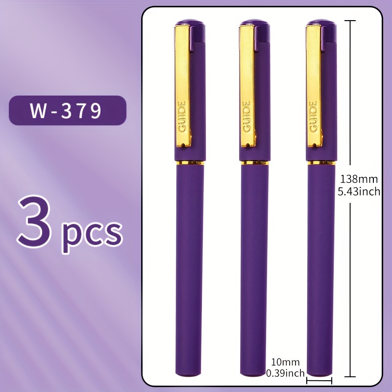 Stylos à encre gel de 0,7 mm, 1 stylo à encre gel de couleur pour écrire,  prendre des notes et dessiner (violet/blanc/or/argent)